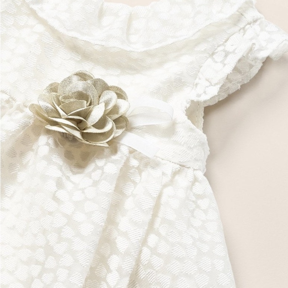 Mayoral Ivory Floral Lace Dress - Picture 2 of 2